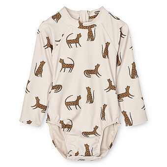Maillot de Bain à Manches Maxime Leopard Sandy - 6 Mois