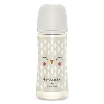 Biberon Tétine Symétrique SX Pro Bonhomia Gris - 360 ml Suavinex