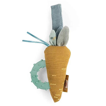 Hochet Anneau de Dentition Carotte - Trois Petits Lapins Moulin Roty