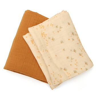 Lot de 2 Langes - Pia & Camel Charlie Crane