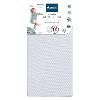 Matelas Aloé Vera Déhoussable - 60 x 120 cm Candide