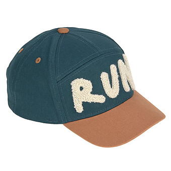 Casquette Visière Courbée Little Gang Run Marron et Bleu - 1/2 Ans LÄSSIG