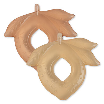 Lot de 2 Anneaux de Dentition Rafraîchissants - Lemon Blush Mix Konges Sløjd