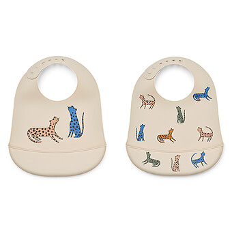 Lot de 2 Bavoirs Tilda - Leopard Multi Mix Liewood