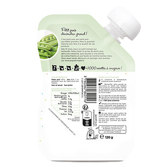 Gourde Repas Bio Petits Pois - 120 g