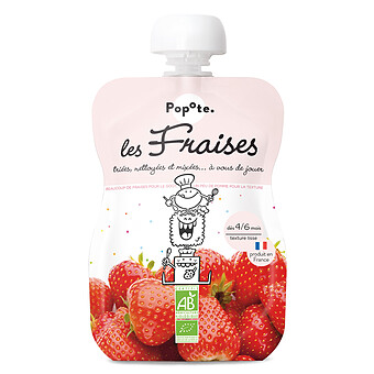 Gourde Repas Bio Fraises - 120 g