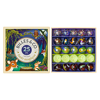 Boîte de 25 Billes - Forêt Magique Billes & Co.