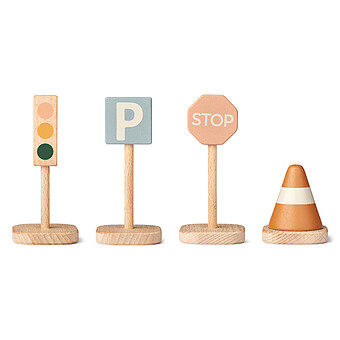 Lot de 4 Panneaux de Signalisation Village - Mustard Multi Mix Liewood