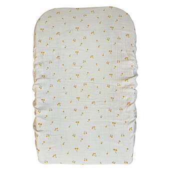 Housse de Matelas à Langer - Blossom Safran Gabrielle Paris