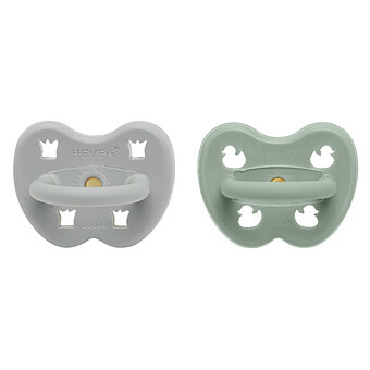 Lot de 2 Tétines Physiologiques Gorgeous Grey & Sage - 3/36 Mois HEVEA