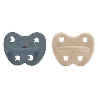 Lot de 2 Tétines Physiologiques Sand & Ocean's Blue - 3/36 Mois HEVEA