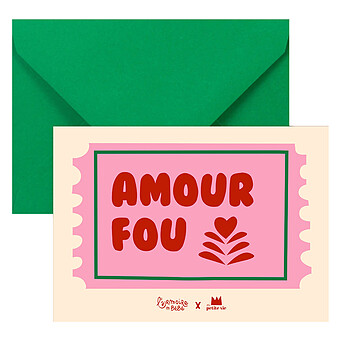 Carte Amour Fou x L'Armoire de Bébé