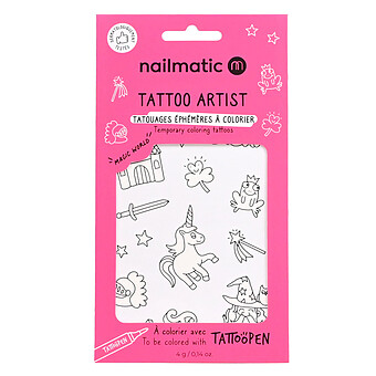 Planche de Tatouages à Colorier - Magic World Nailmatic
