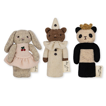 Lot de 3 Marionnettes de Doigts - Multi Konges Sløjd