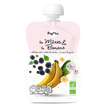 Gourde Repas Bio Mûres et Banane - 120 g