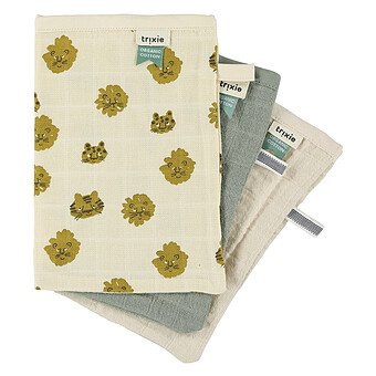 Lot de 3 Gants de Toilette - Lucky Leopard Trixie Baby