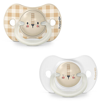 Lot de 2 Sucettes Symétriques SX Pro Night & Day Lion - 0/6 Mois