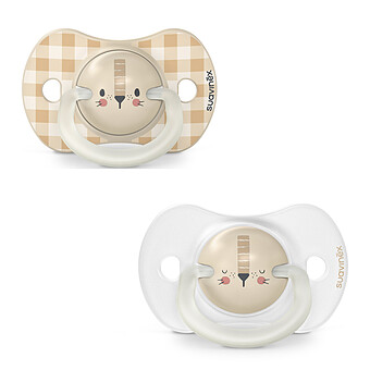 Lot de 2 Sucettes Symétriques SX Pro Night & Day Lion - 6/18 Mois