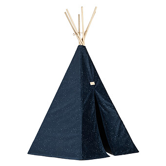 Tipi Arizona Eco-velvet - Night Blue Silver Milky Way Nobodinoz