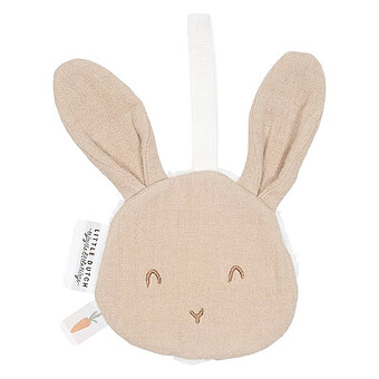 Doudou Attache Sucette Lapin Newborn Naturals - Beige Little Dutch