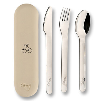 Set de 3 Couverts - Cerise Citron