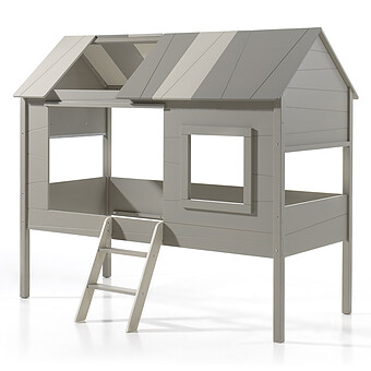 Lit Cabane Charlotte Gris - 90 x 200 cm