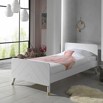 Lit Billy Satin White - 90 x 200 cm