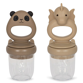 Lot de 2 Grignoteurs Warm Clay & Shitake - 6 Mois + Konges Sløjd