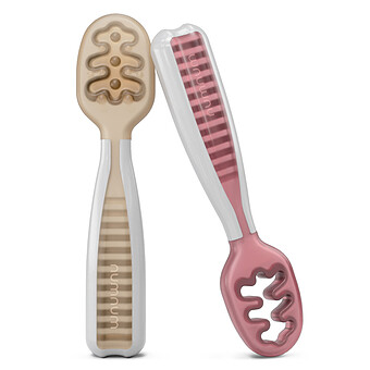 Lot de 2 Pré-cuillères - Beige et Mauve