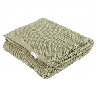 Couverture Tricotée Pure - Olive Little Dutch