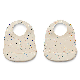 Lot de 2 Bavoirs Tilda - Splash Dots Sea Shell Liewood