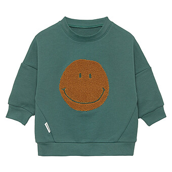 Sweat Little Gang Smile Vert Océan - 1/2 Ans LÄSSIG