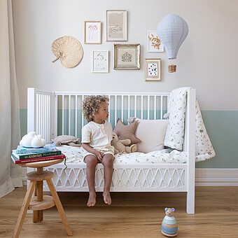 Abat-jour Montgolfière - Classic Stripes Blue