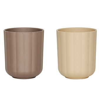 Lot de 2 Gobelets Pullo - Taupe & Vanilla OYOY
