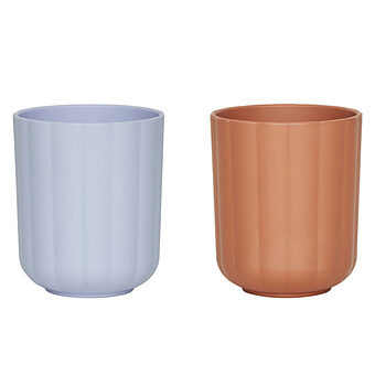 Lot de 2 Gobelets Pullo - Caramel & Ice Blue OYOY