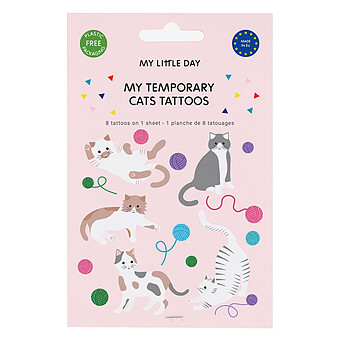 Planche de 8 Tatouages - Chat