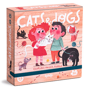 Puzzle Réversible de Poche Cats & Dogs