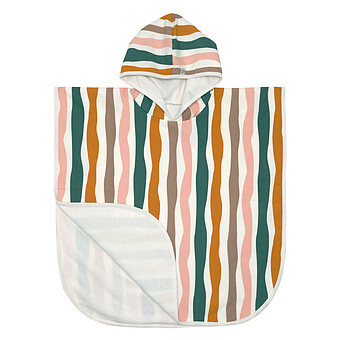 Poncho de Plage Desert Aventure Vagues Rose Nature - 12/36 Mois LÄSSIG