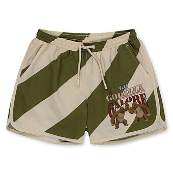 Short de Bain Asnou Dark Olive Creamy White - 3 Ans