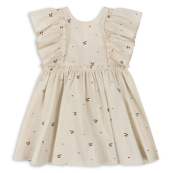 Robe avec Noeud Evia Cherry Coeur - 2 Ans Konges Sløjd