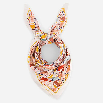 Petit Foulard Léopard - Off White  Chamaye
