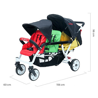 Poussette 3 Places Lidoo H3E + Ergondrive