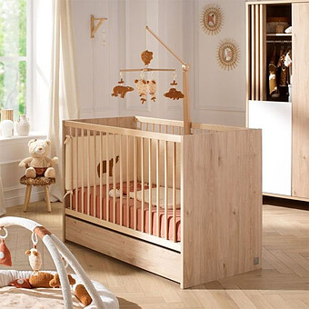 Lit Bébé Tokyo Chêne Suave - 60 x 120 cm