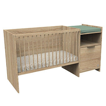 Lit Chambre Evolutif Azur Chêne Doré - 60 x 120 cm