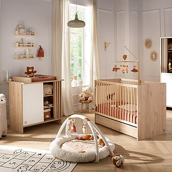 Chambre Duo Tokyo 60 x 120 cm - Chêne Suave et Blanc Sauthon