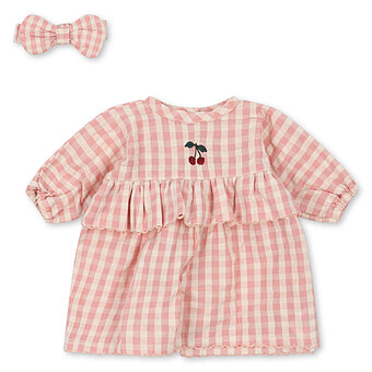 Vêtements pour Poupée - Powder Pink Check Konges Sløjd