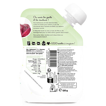 Gourde Repas Bio Betterave - 120 g