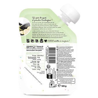 Gourde Repas Bio Aubergine - 120 g