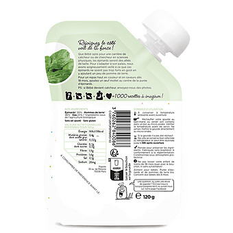 Gourde Repas Bio Epinards - 120 g