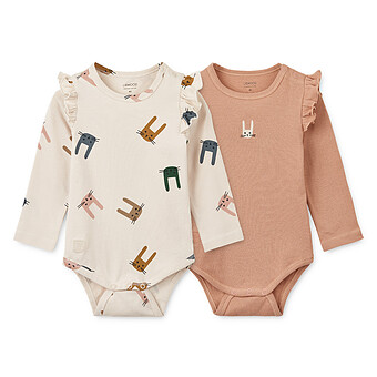 Lot de 2 Bodys Yanni Bunny Sandy & Pale Tuscany - 9 Mois